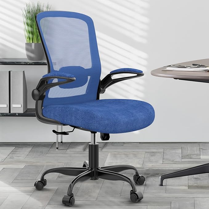 Ergonomic Office Chair w/Adjustable Lumbar, Flip Armrest, 135° Recline | Supports 300 lbs · Seat 19.48"–23.4" · Breathable mesh · 20–30 min assembly · 5-year warranty - Image 10