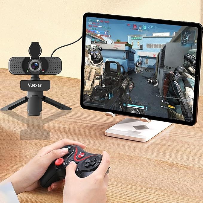 2K Webcam with Microphone, Web Camera withTripod, Dual Mics, Plug & Play Computer Camera for Online Calling, Cameras for Desktop PC or Laptop Zoom/Teams/Facetime - Image 7