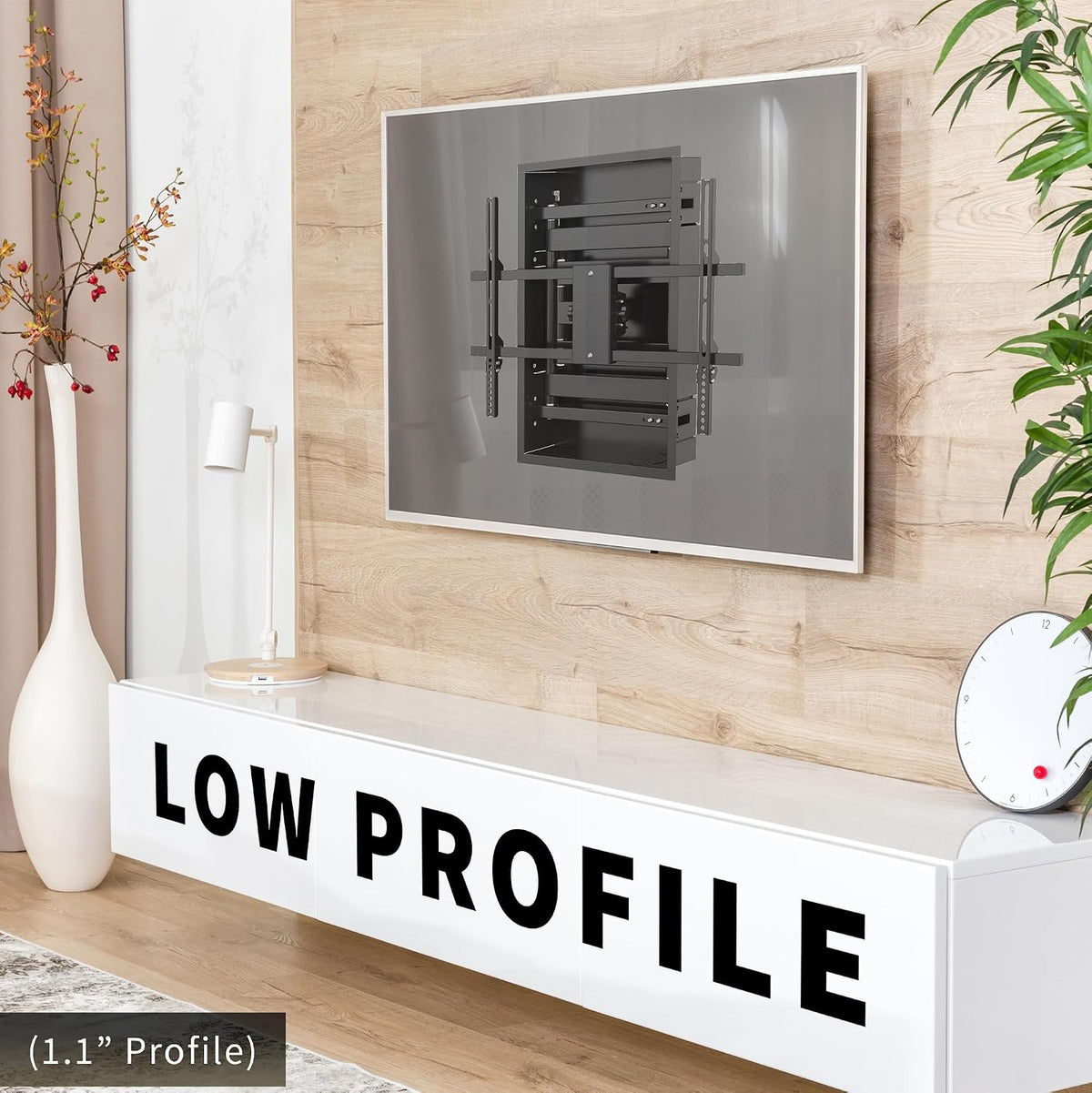 VIVO 50-75 in Recessed TV Wall Mount, Holds 110 lbs - Image 4