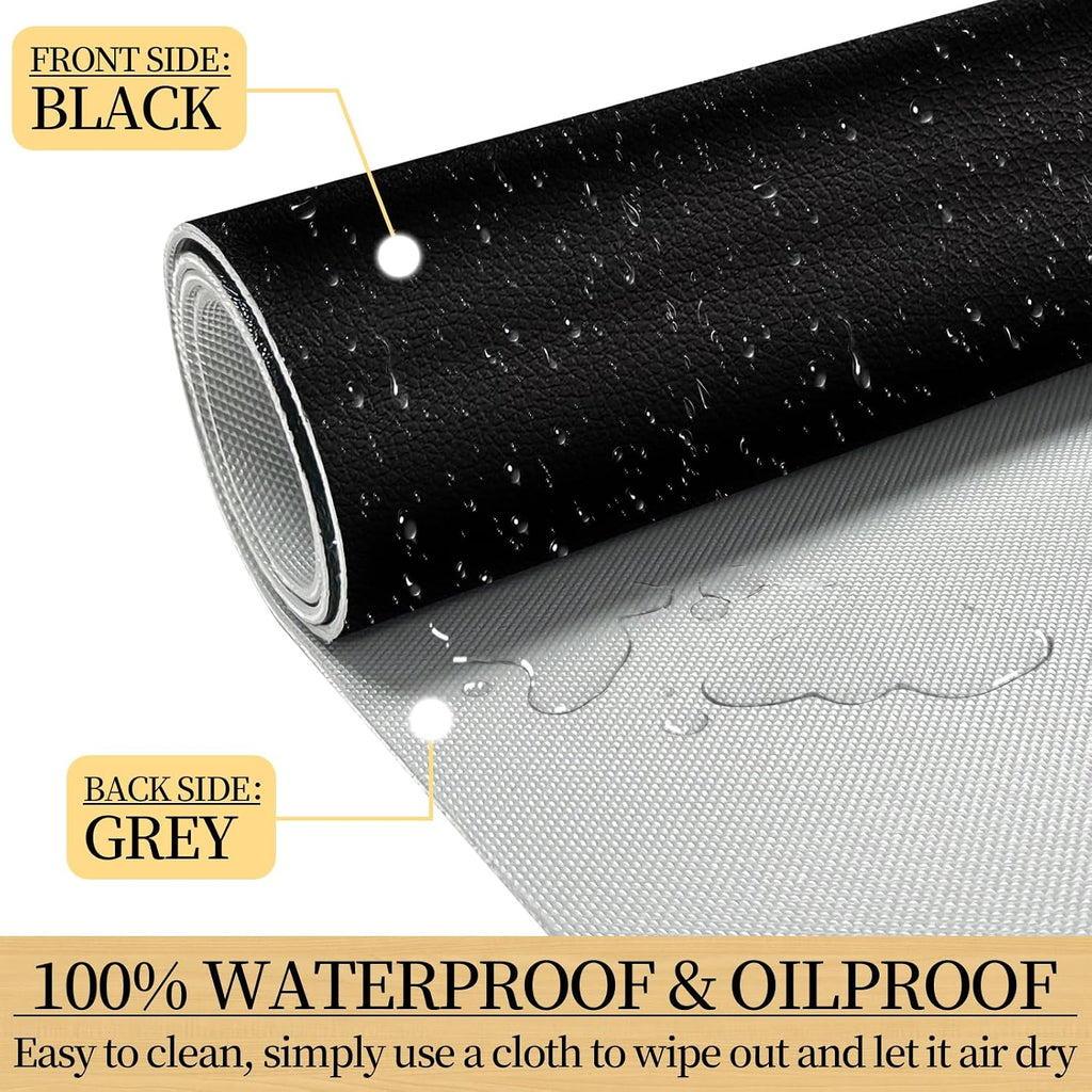 Leather Desk Pad Mat, Black Desk Mat, 23.6" x 13.7" - Image 4