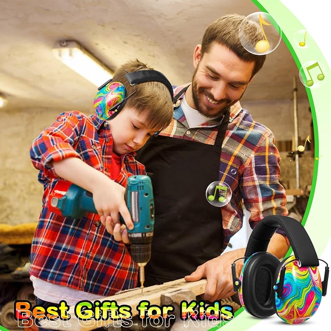 6 Pcs Noise Cancelling Headphones Kids Adult Ear Muffs Bulk, Ear Protection 27dB Noise Reduction Hearing Earmuff(Tie Dye,Bright Colors) - Image 6