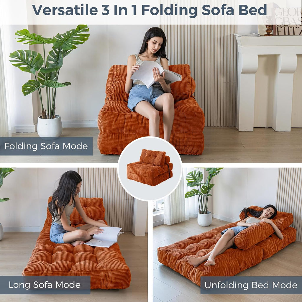MAXYOYO Folding Sofa Bed, Convertible Chair Bed with Pillow - Image 3