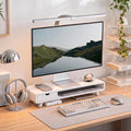 Bamboo Monitor Stand Riser with Drawer by ROCDEER
