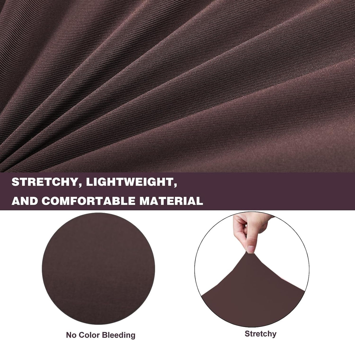 NeColorLife XL Office Chair Cover for Large Executive Chairs,Dark Brown - Image 3