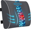 SweetSlubr Lumbar Support Pillow for Office Chair, Back Suppor(Gray,XL) | 4.7" Thick, Memory Foam, Adjustable Straps, Machine Washable Mesh Cover, Lower Back Pain Relief for Office, Car & Gaming by Unknown