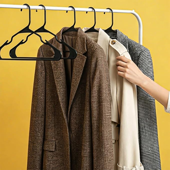 Utopia Home Plastic Hangers 20 Pack – Space Saving Clothes Hanger Black | Durable & strong | Closet organizer & storage | Ideal for apartments, dorms & stocking stuffers - Image 8