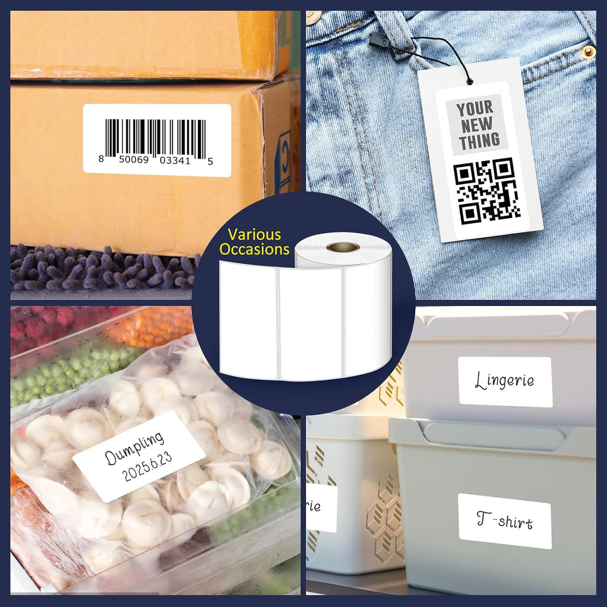 L Liked 4" x 2" Direct Thermal Labels, 750 Barcode Shipping Labels (Pack of 2) - Image 8