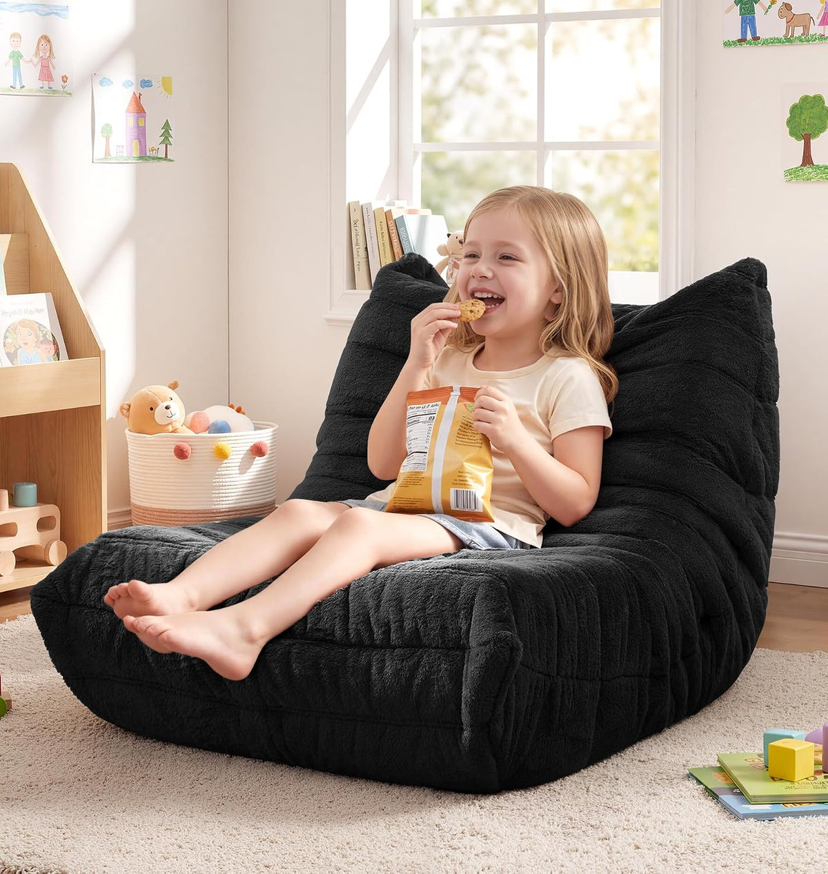 Hobestluk Small Bean Bag Chair Fireside Floor Chair BeanBag Couch Togo Sofa by Hobestluk