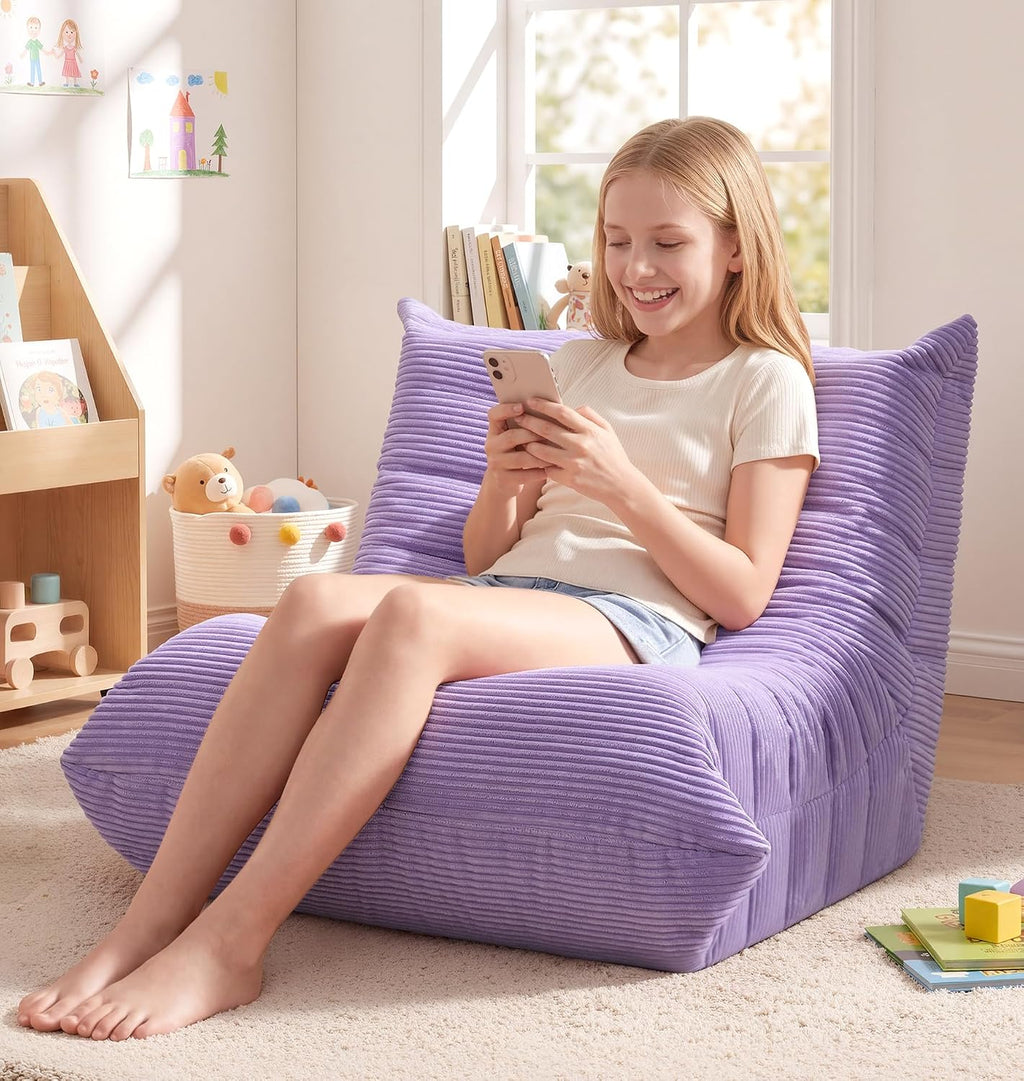 Hobestluk Medium Bean Bag Chairs Lounge Floor Chair BeanBag Couch Togo Sofa by Hobestluk