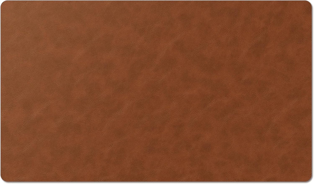 Nekmit Leather Desk Blotter Pad 24 x 14 Inches, Flat, Non-Slip, Waterproof, Brown by Nekmit