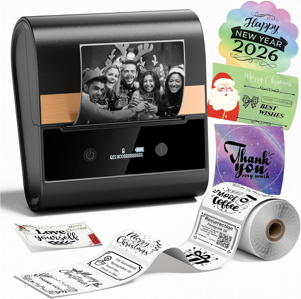Phomemo Label Printer,M260 Label Maker Machine with Tapes, 3 Inch Portable Thermal Label Maker for Small Business, Home,Address,Office Organization,Logo Sticker Printer for Phone & PC by Phomemo