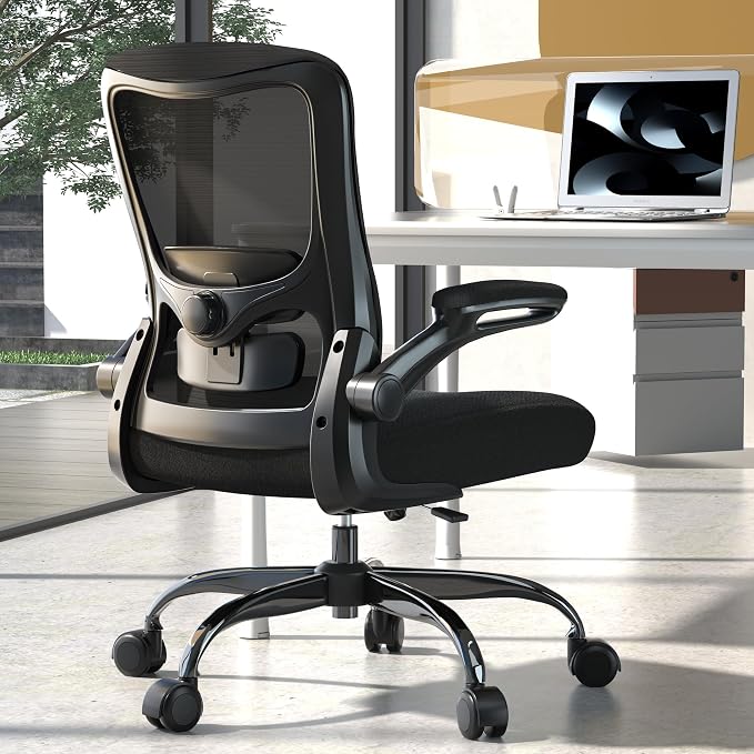 Ergonomic Office Chair for Long Hours, Adjustable Padded Lumbar Support for Lower Back Relief, 330 lb Capacity, Comfortable Computer Desk Chair for Home Office, Work & Study - Image 9
