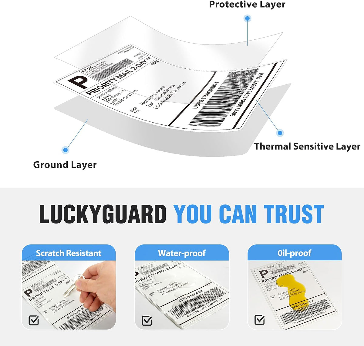 Fanfold 4" x 6" Direct Thermal Labels 4000 Thermal Printer Paper 8 Stacks Shipping Labels - Image 6