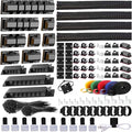 327 PCS Cable Management Kit 4 Cable Cable Sleeves,65 Cable Clips | 13Cord Holders,25 Roll Cable Organizer Straps,200 Fastening Cable Ties,20 Cable Zip Tie Mounts for Computer by OfficeArtCraftsProducts