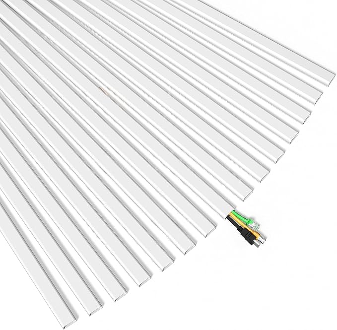 Delamu 236in Cord Hider, Cord Covers for 2-3 Wires on Wall, Premium TV Cable Hider, Paintable Wire Hiders Wire Covers for Cords on Wall, Easier Setup Cable Cover Raceway, W0.94 H0.47in, White by DELAMU