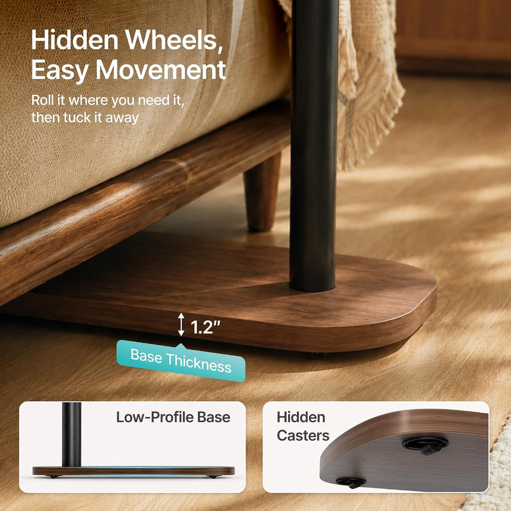 Overbed Table with Wheels, Two-Way Tilt, Easy Pneumatic Adjustment - Image 7