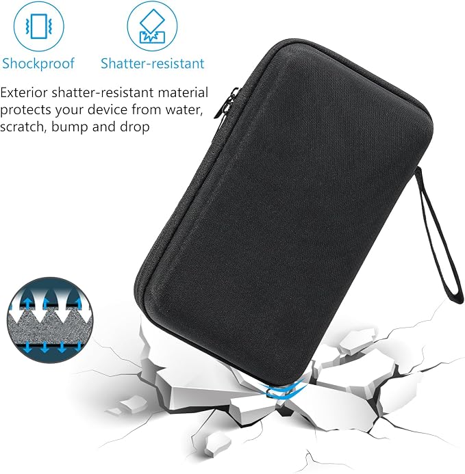 ProCase Large Hard Travel Electronic Organizer Case for MacBook Power Adapter Chargers Cables Tech Organizer Hard Drive USB Flash Disk SD Card Portable Electronics Accessories Bag -Black - Image 6