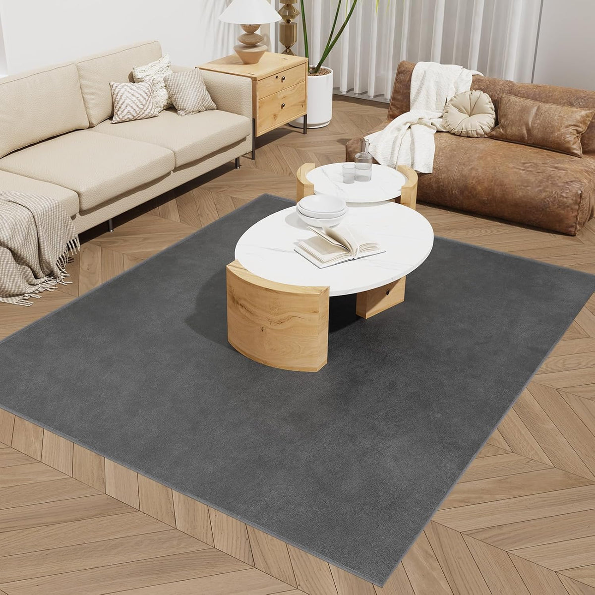 SALLOUS Chair Mat for Hard Floors, 60"x71" Washable Chair Mat Under Desk, Smooth Rolling Desk Chair Mat, Anti Slip Hard Floor Protector, Noise Reducing Desk Rug for Home Office Chair (Dark Gray) - Image 8