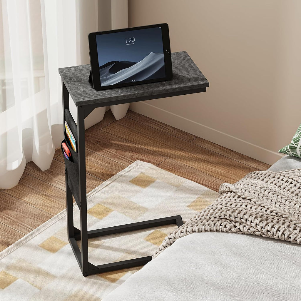 TUTOTAK C Shaped End Table, Side Table for Couch, Sofa Table - Image 4