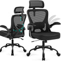 Office Chair - Ergonomic Desk Chair Breathable Mesh Chair with 2D Headrest & Adjustable Lumbar Support - Executive High Back Rolling Swivel Computer Gaming Chair with Wheels Flip-up Armrests by AreShark