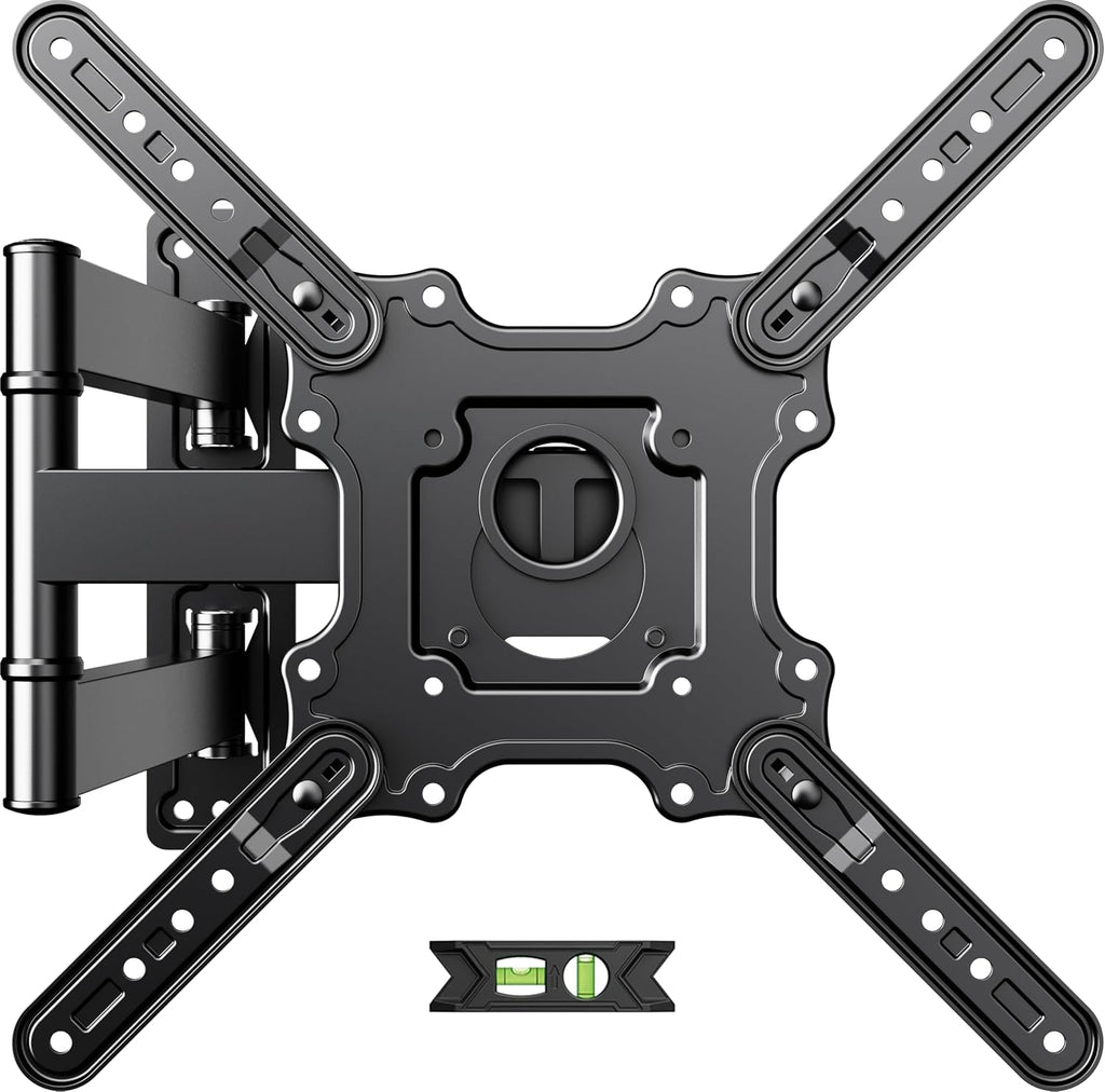 USX Mount TV Wall Mount for Most 26-60 Inch TVs up to 77 lbs, Full Motion Wall Mount TV Bracket with Swivel Tilt Single Stud Design for Corner, Max VESA 400x400mm fit Most 32 40 42 43 50 55 60 TVs by USX MOUNT
