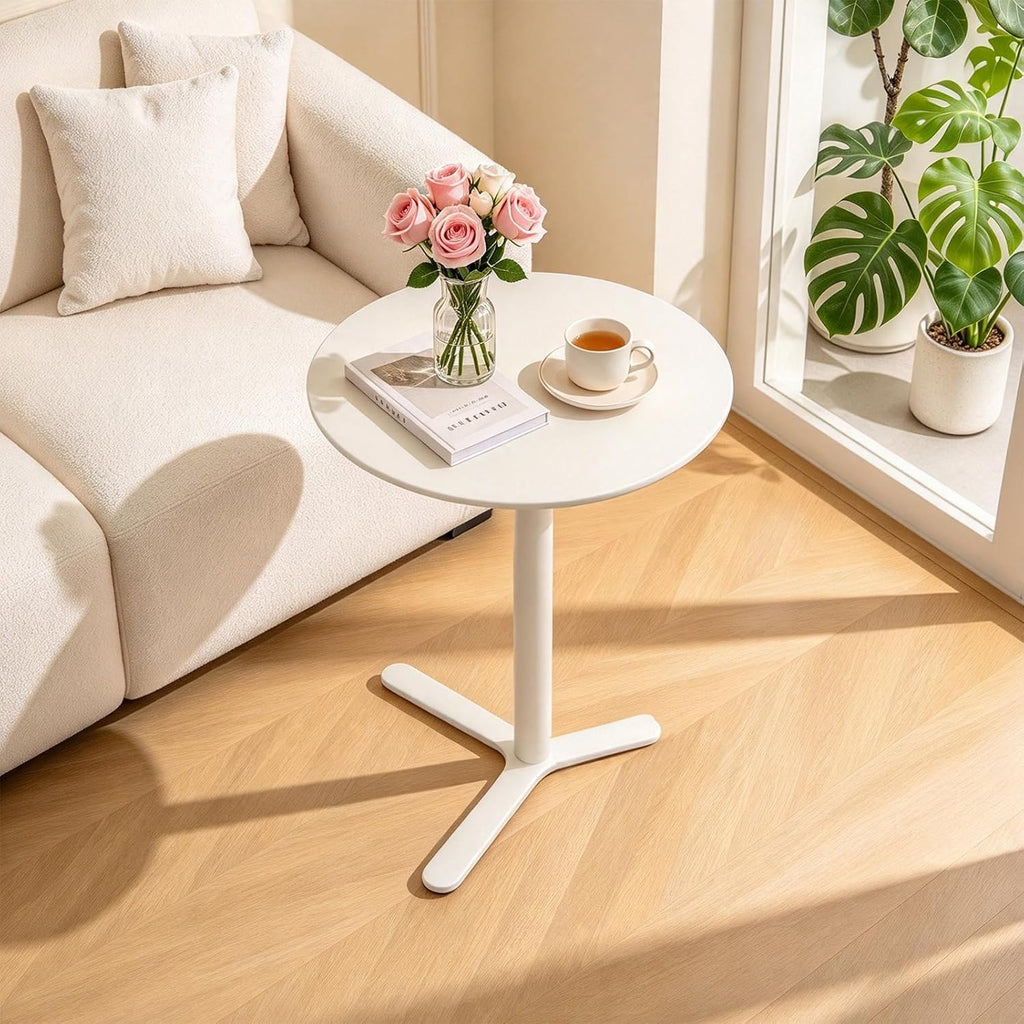 C Shaped End Table Small Round Side Table Living Room, Metal Coffee Table - Image 4
