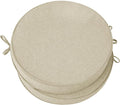Outdoor Round Chair Cushions 18 Inch, Set of 2, Beige | Fade-Resistant, Water-Resistant, Bistro Chair Seat Pads for Porch Garden Balcony Patio Furniture Stools, Non-Slip Bottom by Unknown