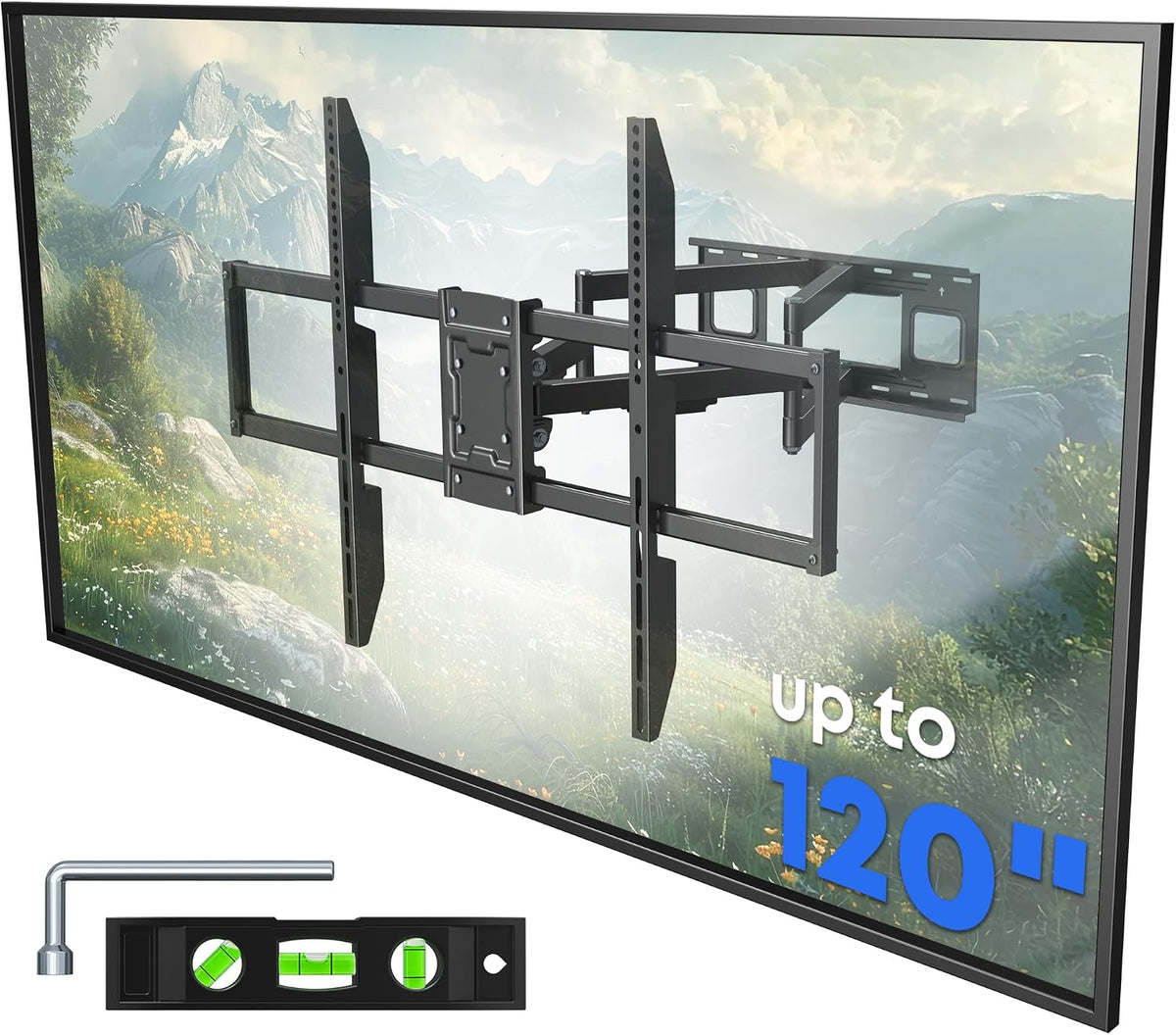 60-120" Heavy Duty Full Motion TV Wall Mount, Holds 264 lbs by IMtKotW
