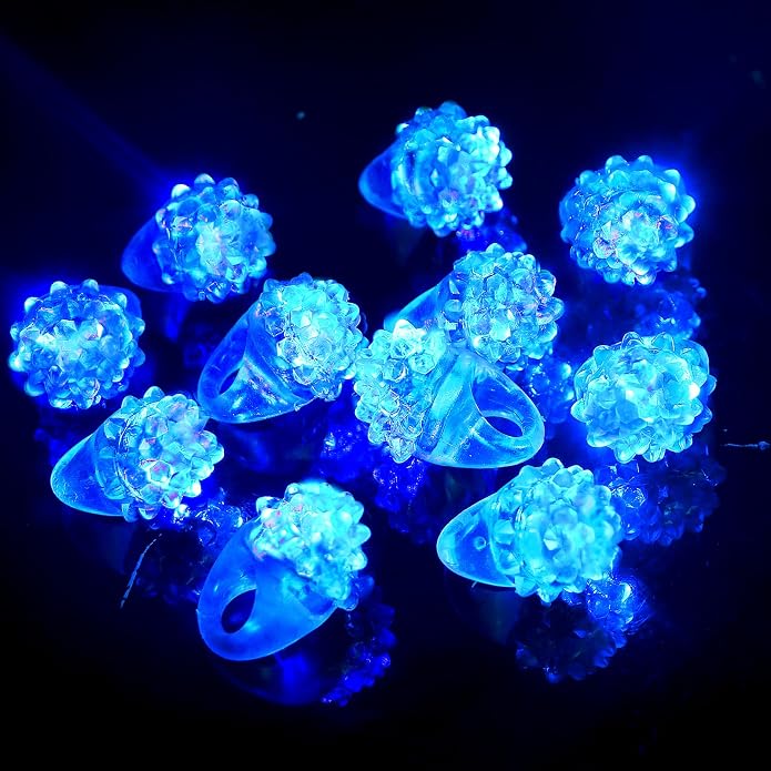 LACGO LED Flashing Finger Toys - Blinking Bumpy Finger Toys Finger Light Adult Novelty Favor Glow up Flashing Finger Gift for Easter Party Birthday Classroom Prizes by LACGO