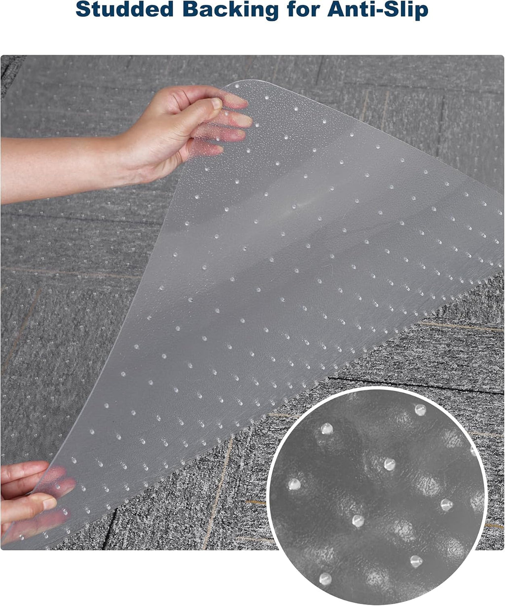46"x 60" Clear Office Chair Mat for Carpet, Plastic Desk Chair Mat - Image 6