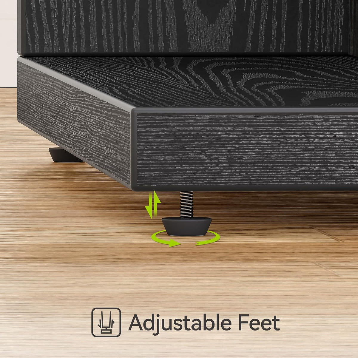 LITTLE TREE C-Shape End Table for Sofa & Bedroom - Small Side Table for Living Room, Over Couch Tray Stand for Laptop, Snacks, Books, Black, 2 Pack - Image 6