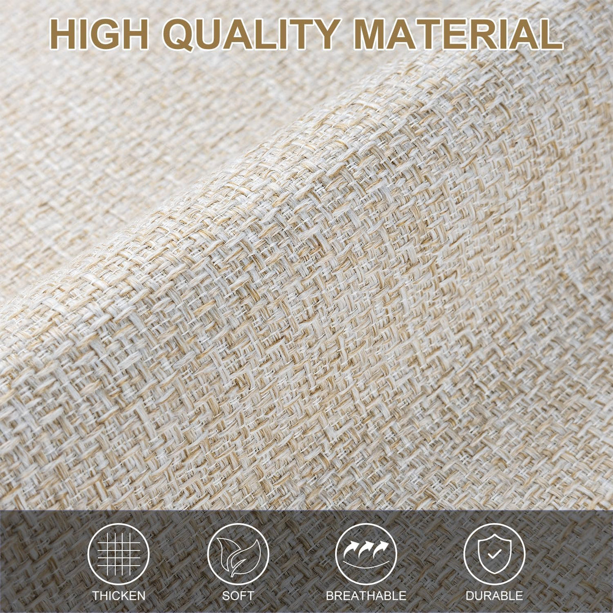 Couch Arm Covers, Arm Chair Covers Set of 2, Non-Slip Sofa Arm Covers, Washable Armrest Cover, Recliner Arm Cover, Sofas Headrest Cover for Sofa/Armchair/Loveseat/Sectional (Beige, 24" x 20" -2pcs) - Image 3