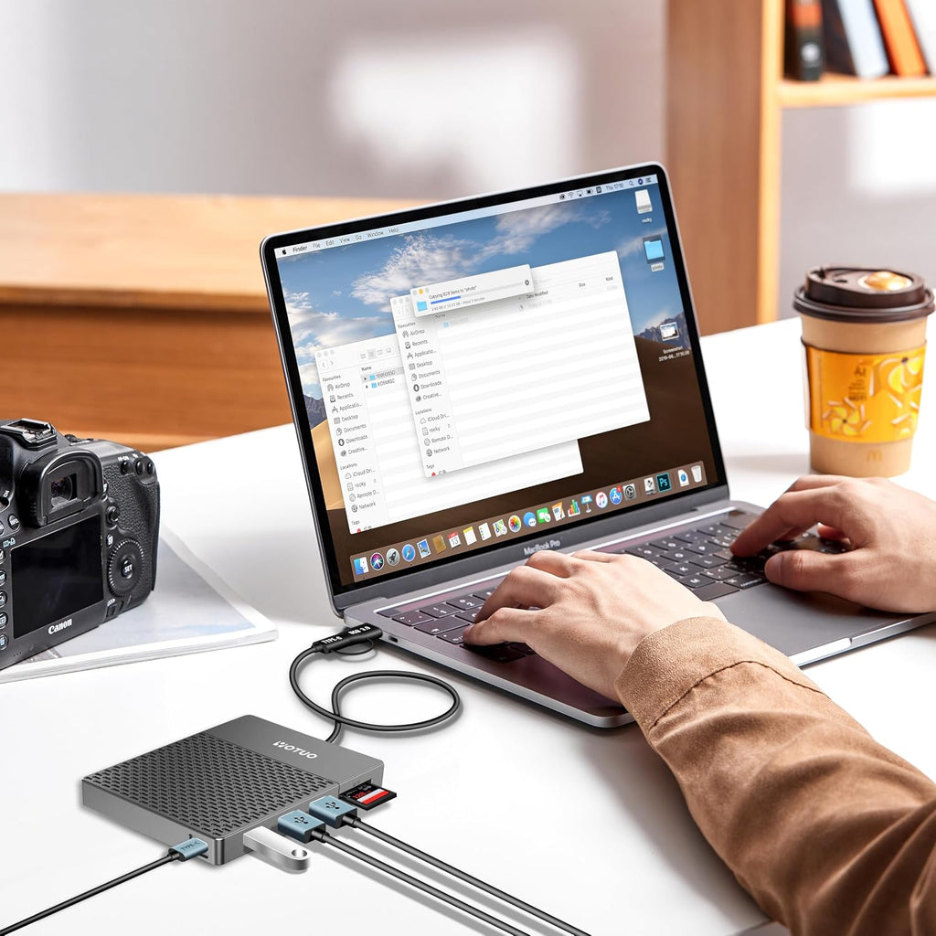 YOTUO Docking Station External Hard Drive Storage, USB-C Hub + HDD 7-in-1, USB 3.0, SD/TF Card, HDD for Windows, Mac, Android, TV, iOS (iPhone 15/16/17), Phone, Laptop, Desktop, PC (Space Black, 1TB) - Image 6