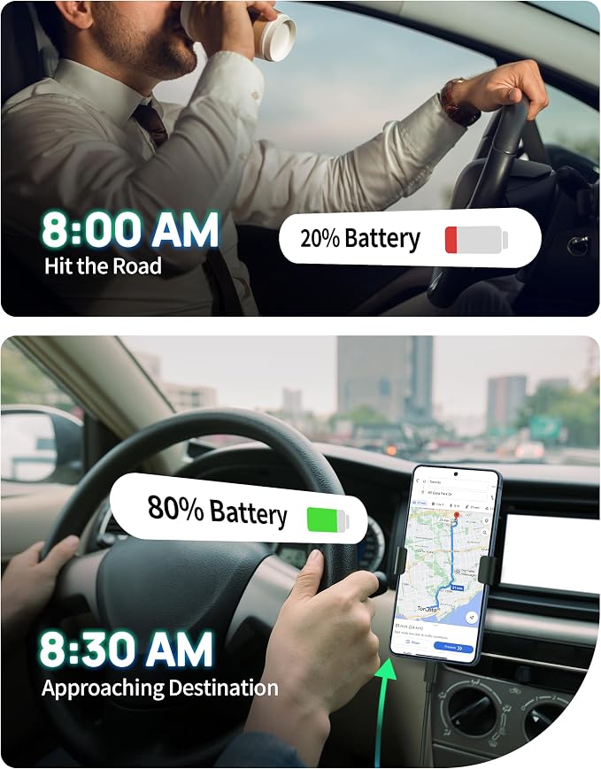67W 3-Port Super Fast Type C Car Charger USB C for Samsung S26 S25 S24 S23 | iPhone 17/16/15 Pro Max, Android, Cigarette Lighter USB Charger Car Phone Adapter Accessories for Men Women + 3FT USB-C Cable - Image 6