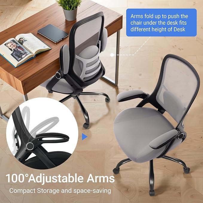 Office Chair Big and Tall 400lbs Desk Chair | 5" Thickened Seat, Breathable Mesh Backrest, Ergonomic Lumbar Support, Home and Office - Image 6