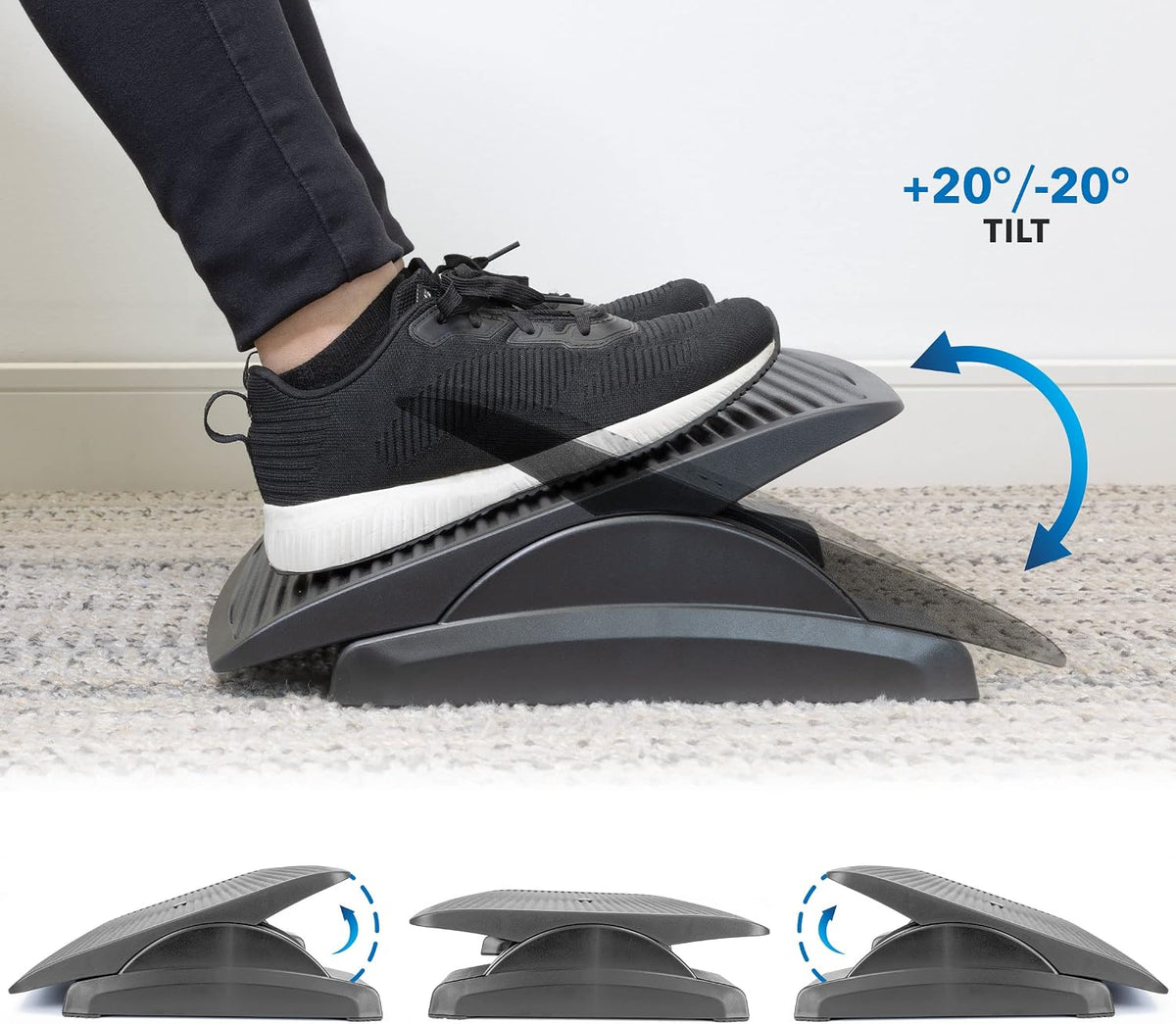 Mount-It! Foot Rest Under Desk, Large 17.5x13.5 in, 20° Tilt & Texture - Image 4