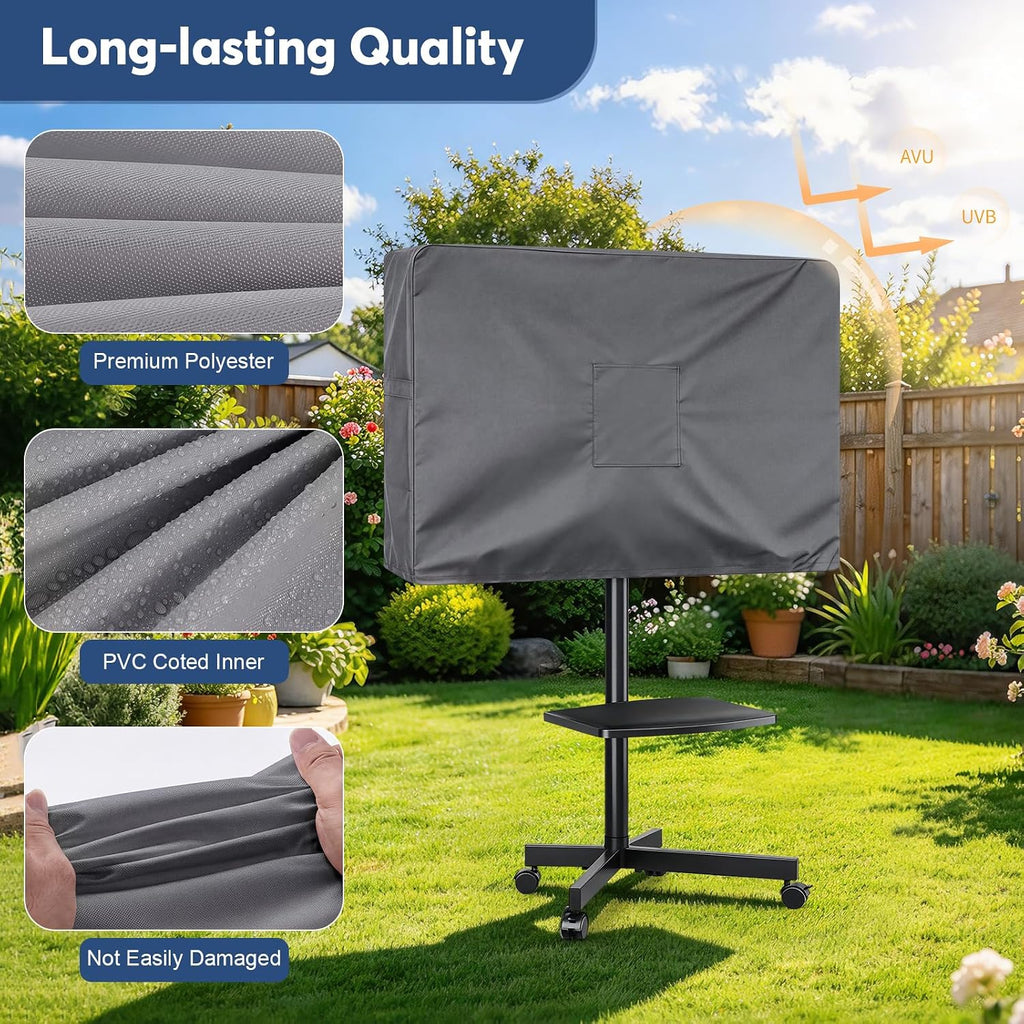 Mobile TV Stand Cover for 65 Inch Mobile TV Cart 57×7×33 In Grey - Image 5