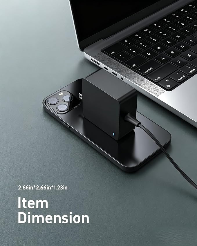 Superer 65W USB-C Charger for Asus Zenbook Chromebook Expertbook Laptop | LED Indicator, Portable, For Type C Phone Charger - Image 3