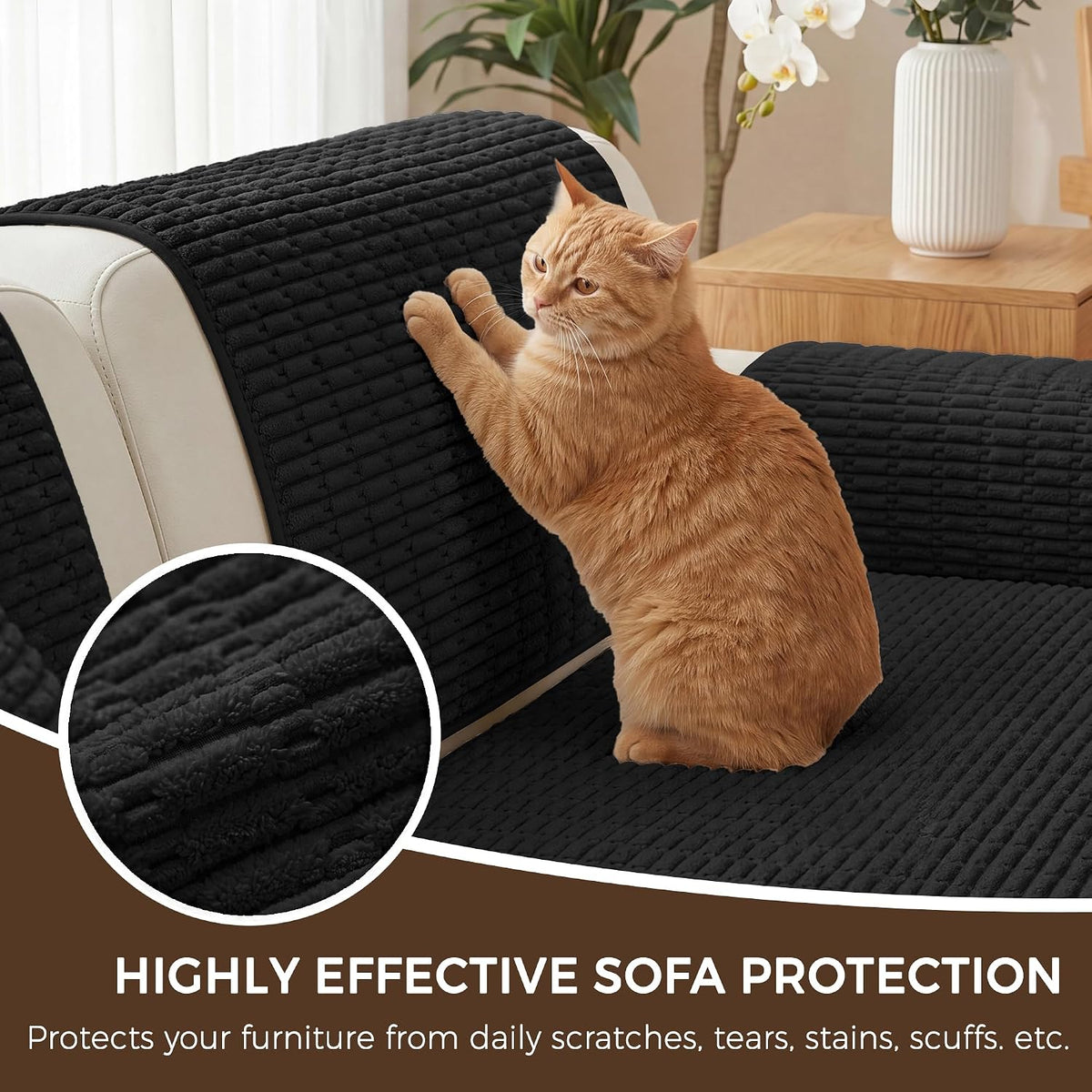 Foxdecor Couch Arm Covers for Sofa Arm Chair Covers Set of 2 - Image 5
