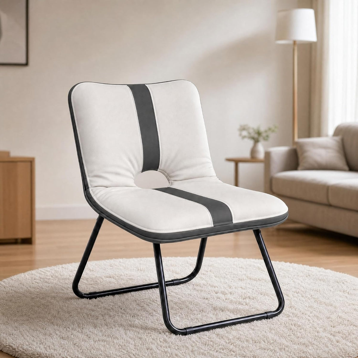 IDEALHOUSE Folding Floor Chair with Back Support and Carry Handle by IDEALHOUSE
