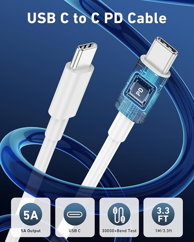 67W 3-Port Super Fast Type C Car Charger USB C for Samsung S26 S25 S24 S23 | iPhone 17/16/15 Pro Max, Android, Cigarette Lighter USB Charger Car Phone Adapter Accessories for Men Women + 3FT USB-C Cable - Image 4
