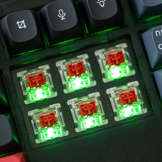Keychron V6 Wired Custom Mechanical Keyboard, Full-Size QMK/VIA Programmable Macro with Hot-swappable Keychron K Pro Red Switch Compatible with Mac Windows Linux (Frosted Black-Translucent) | QMK Programmable with Hot-swappable Keychron Red Switch Comp... - Image 5
