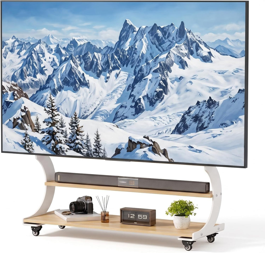 Rolling Easel TV Stand for 50-100 Inch TVs for Living Room, Office by BEISHI
