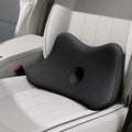 Benazcap Lumbar Support Pillow for Car, Lower Back Support Pillow for Sciatica & Back Pain Relief, 2 in 1 Memory Foam Seat Cushion for Office Chair, Car Seat - Black by Benazcap