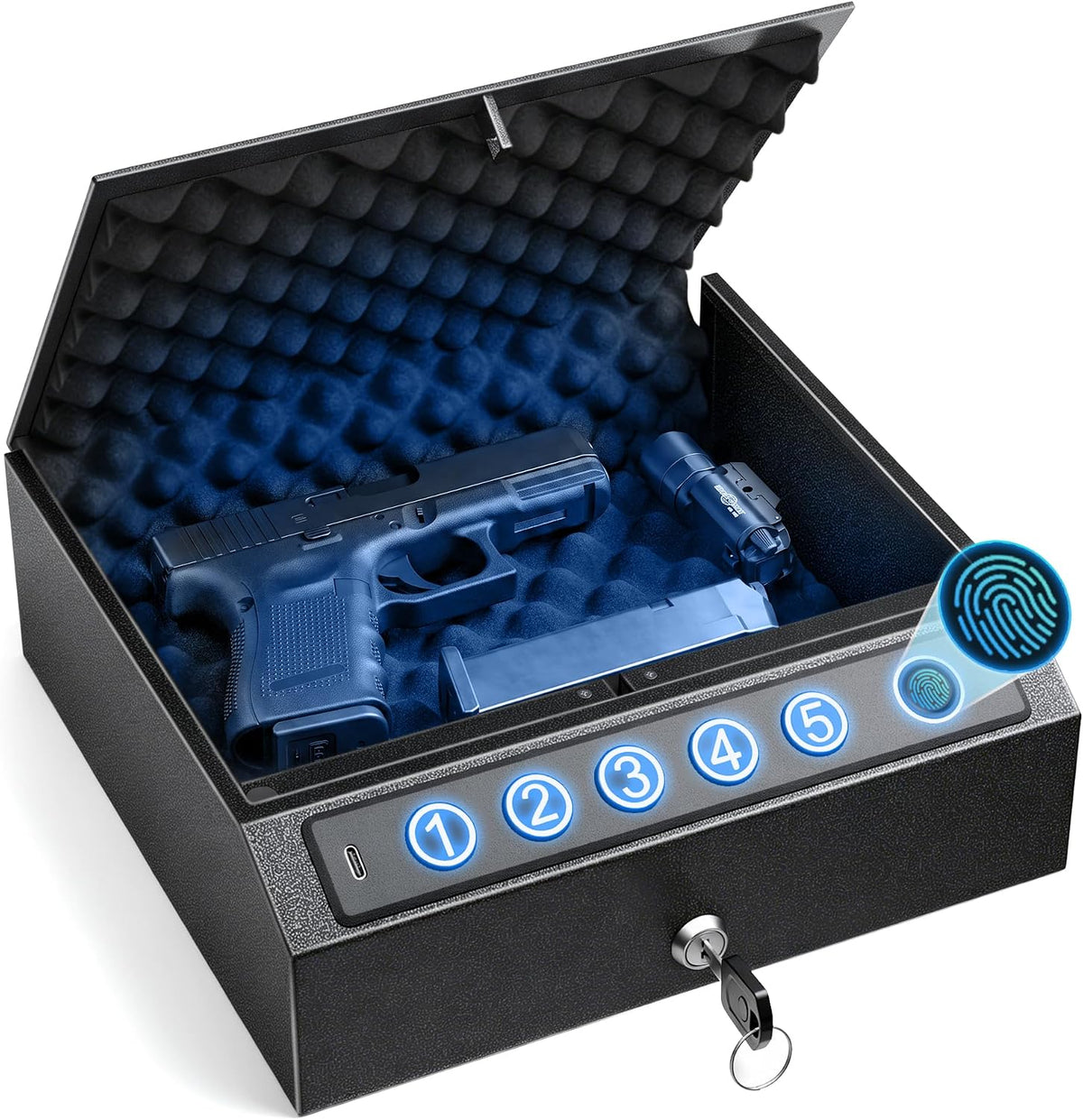 Gun Safe,Biometric Fingerprint Gun Safe for Handgun Pistol Safes CTSAFEPRO by CTSAFEPRO