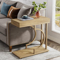 Tribesigns Narrow Side Table Set of 2, C Shaped End Table by Tribesigns