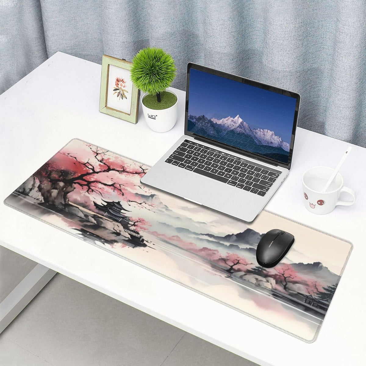Gaming Mouse Pad Desk Pad,Extended Big Mouse Pad,31.5x11.8 Inch Long Computer Keyboard Mouse Mat Mousepad with 3mm Non-Slip Base and Stitched Edge for Gaming and Office - Image 7