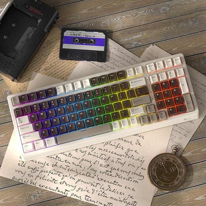 RK ROYAL KLUDGE F99 Wireless Mechanical Keyboard, Gasket Structure | 95% 100 Keys Hot Swappable RGB Gaming Keyboard, Tri-Mode BT/2.4GHz/USB-C, Pre-lubed Custom Switches, for PC/Xbox/PS4/PS5 - Image 8