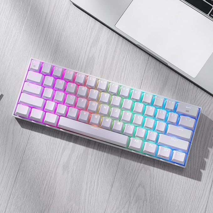 Redragon K530 Pro Draconic 60% Wireless RGB Mechanical Keyboard, BT/2.4Ghz/Wired 3-Mode 61 Keys Compact Gaming Keyboard w/Hot-Swap Socket, Free-Mod Plate Mounted PCB & Tactile Brown Switch | BT 2.4GHz Wired Tactile Brown Switch Compatible Windows Mac A... - Image 9