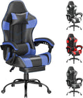 Gaming Chair with Footrest, Ergonomic Video Game Chair for Adults, Blue by Frovlni